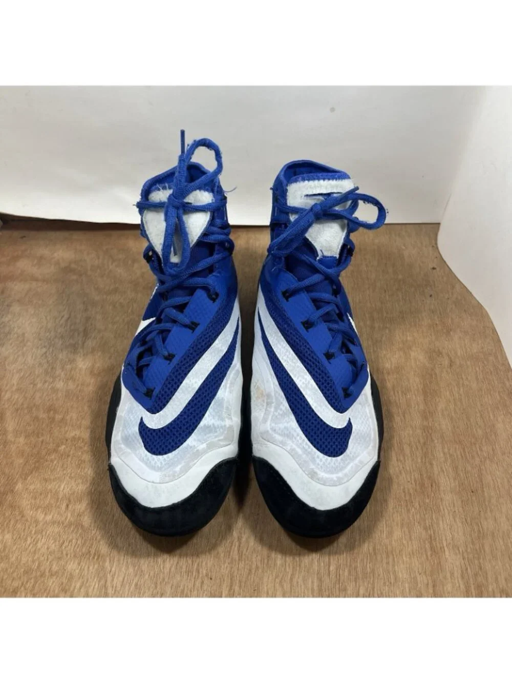 Nike 717175-410 Hypersweep Wrestling Shoes Men Size 13 Varsity Royal Blue White